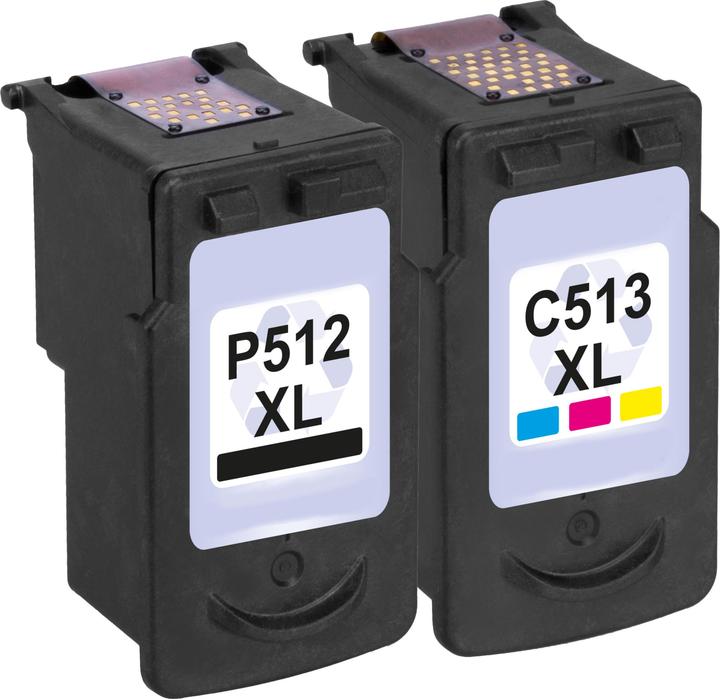 Produktbild Plutoos Canon PG-512 CL-513 Patronen XXL kompatibel, 2er Set BK+CL (BK, CL)