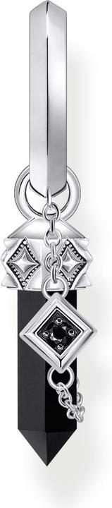 Immagine prodotto Thomas Sabo Creola singola con ciondolo in onice e catena in argento annerito (Annerito, Argento 925)