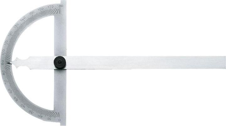 RB Messwerkzeuge Gradmesser (Winkelmesser) 120 mm Messbereich 0-180°, Schienelänge 150 mm Stahl