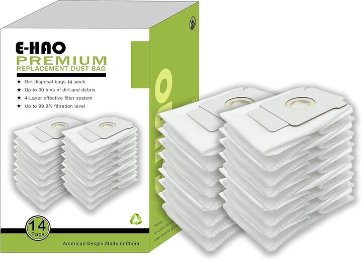 E-Hao Staubsaugerbeutel-Set für Roomba i, s, j & Combo (14er-Pack) (14 x)