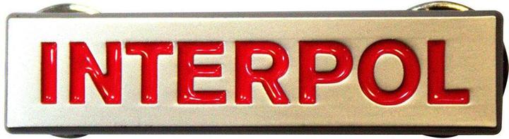 Produktbild Interpol Textlogo Abzeichen ZinkLegierung