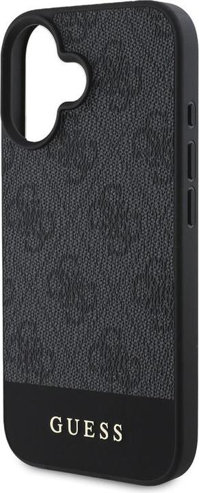 Actual product image Guess GUHCP16SG4GLGR iPhone 16 szary/grey HC PC/TPU 4G PU Bottom Stripe (Apple iPhone 16)