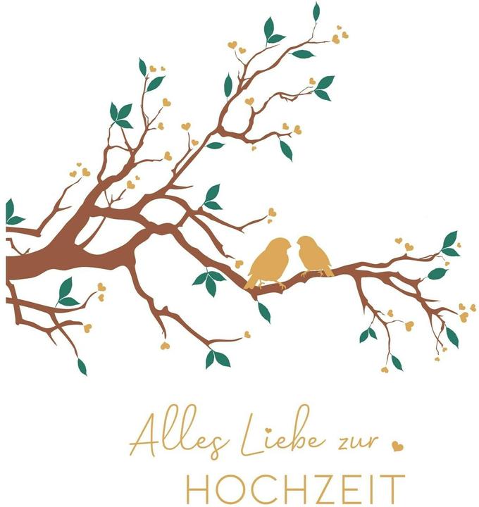 Produktbild ABC Glückwunschkarte Hochzeit 12.5 x 17.6 cm (1 Stk.)