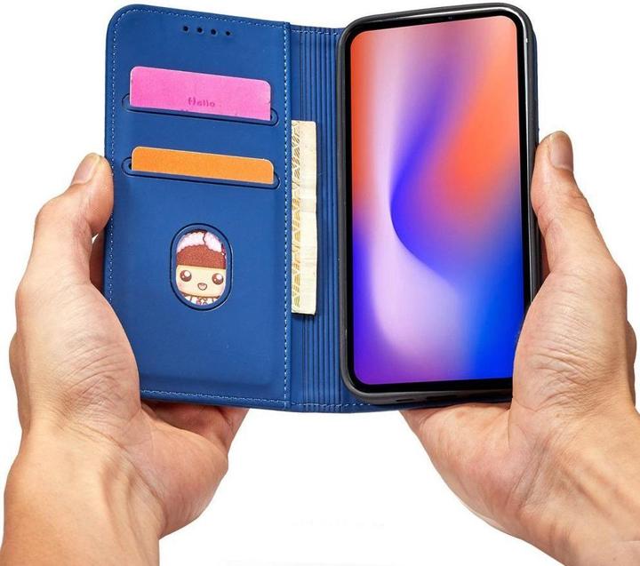 Immagine prodotto Hurtel Custodia a calamita per iPhone 12 cover portafoglio porta carte blu (Apple iPhone 12)