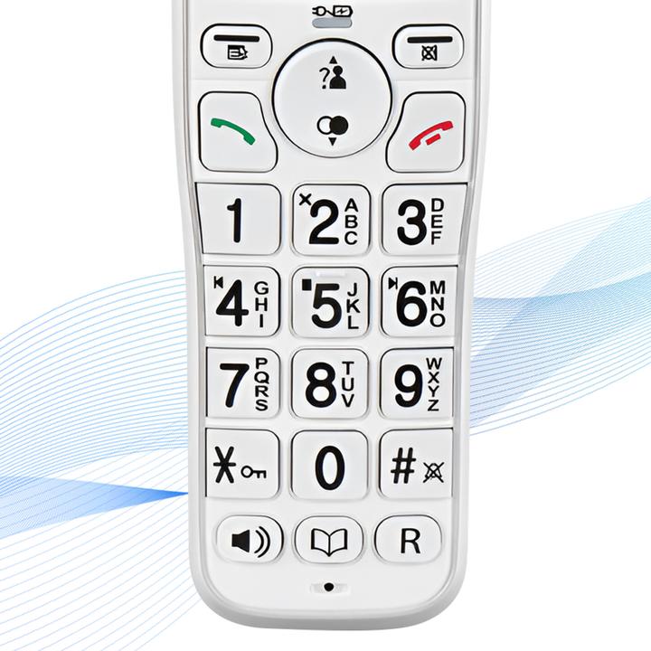 Actual product image Geemarc AMPLIDECT 295-2 Cordless telephone for seniors Answering machine Illuminated display White