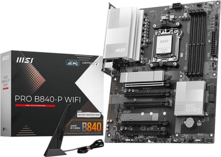 Actual product image MSI PRO B840-P WIFI (AM5, AMD B840, ATX)