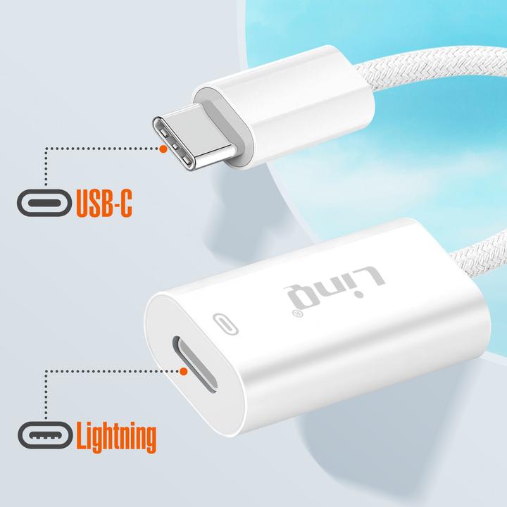 Produktbild LinQ USB-C / Lightning Lade- und Datenadapter (USB Typ C, Lightning)