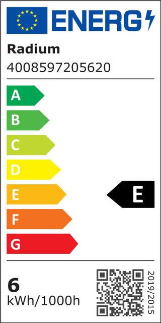 Energy Label Radium LED compact lamp (G23, 6 W, 700 lm, 1 x, E)