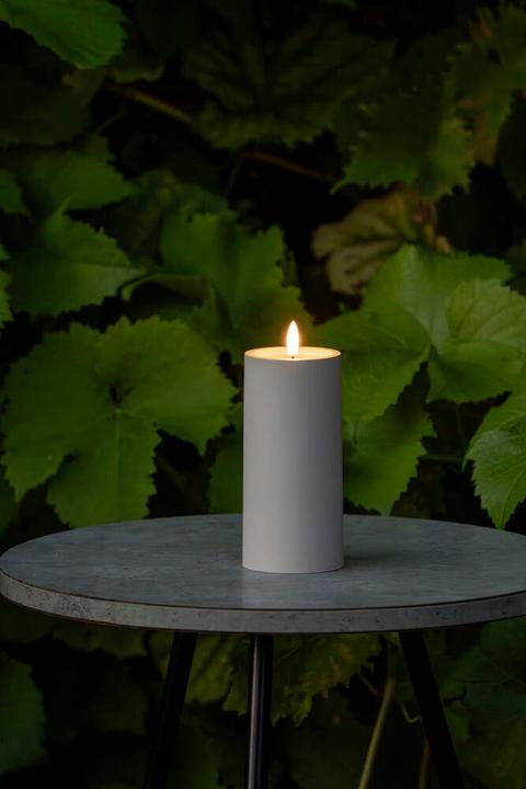 Produktbild LED Kunststoffkerze weiss 1875-100 Aussen 1875-100 6h Timer D7 H15cm 2xAA