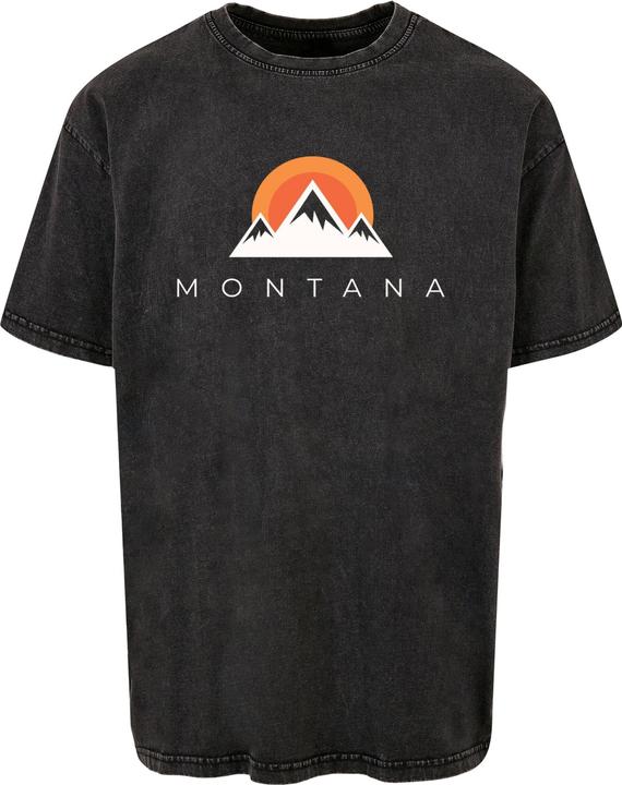 Merchcode Montana X Acid Washed Heavy Oversize Tee - 112329 (L)