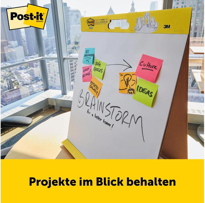 Produktbild Post-it Super Sticky Flipchart stellbar (50 x 60 cm)