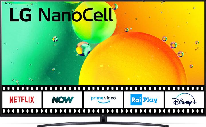 Actual product image LG TV 75" NANO UHD SMART TV WIFI 4K DVB-T2 ALEXA GOOGLE 75NANO766 ITA (75", NANO76, Nano-Cell, 4K, 2022)