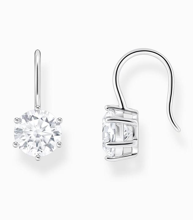 Actual product image Thomas Sabo Earrings with large, white zirconia silver (925 sterling silver)