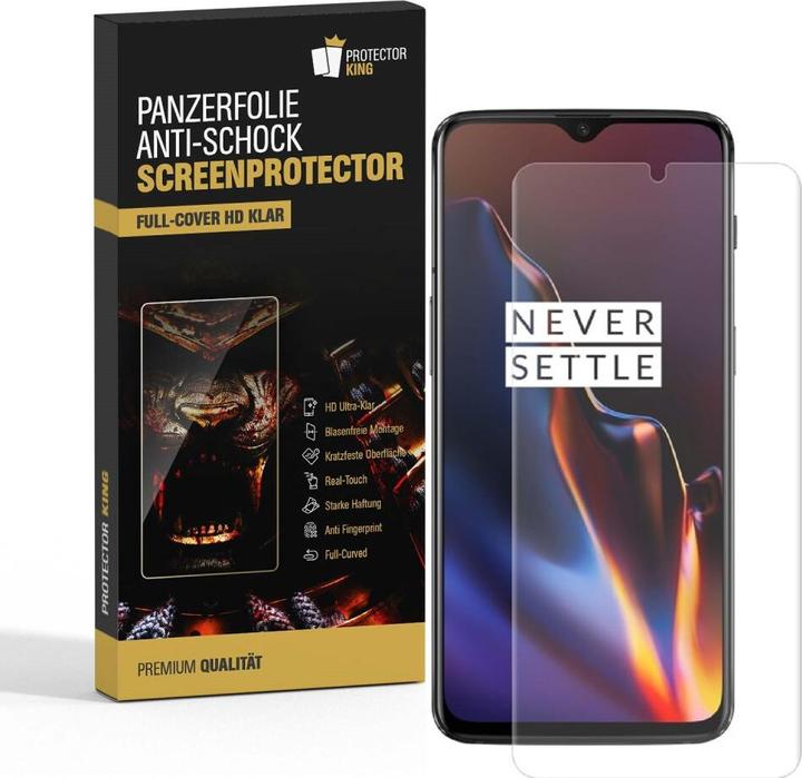 Produktbild Protectorking 4x Panzerfolie Anti-Shock Full Cover HD Klar (4 Stück, OnePlus 7T)