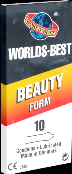 World`s Best Worlds Best "Beauty Form" 10 slightly larger condoms with shaped end (10 pcs.)