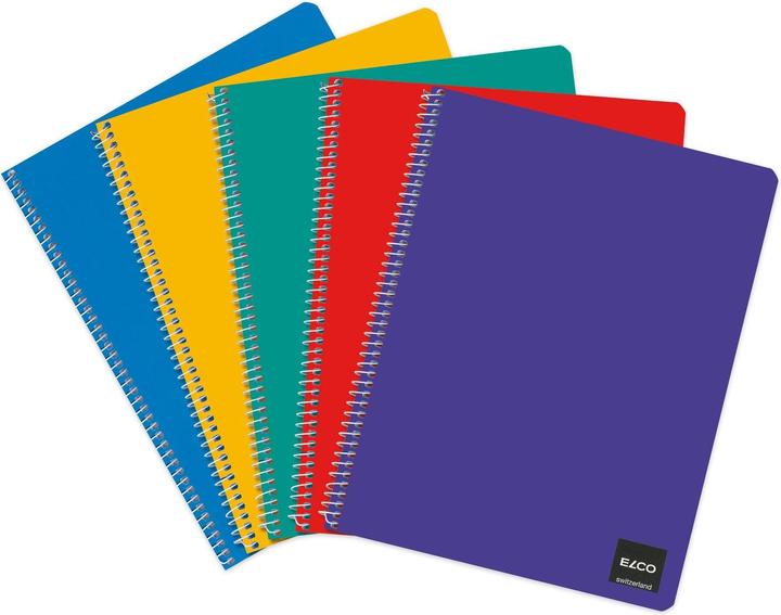 Image du produit Elco Cahier de notes avec reliure à spirale 17.5 cm x 22 cm, 10 pièces (17,5 x 22,2 cm, Quadrillé, Couverture souple)