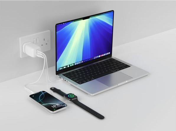 Immagine prodotto Belkin BOOST Charge 100W USB-C Ladegerät 2xUSB-C/1xA WCH016hqWH (100 W)
