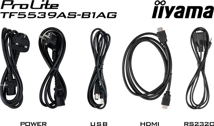 Produktbild iiyama 139cm (54,6") TF5539AS-B1AG 16:9 M-Touch 2xHDMI+Dp (3840 x 2160 Pixel, 54.60")