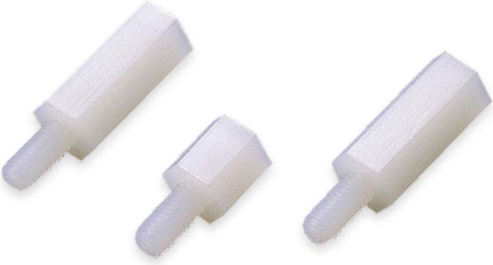 Actual product image KSS Spacer bolt, natural colour, polyamide, 7.0 mm, 6 mm, M4x0.7, 19 mm