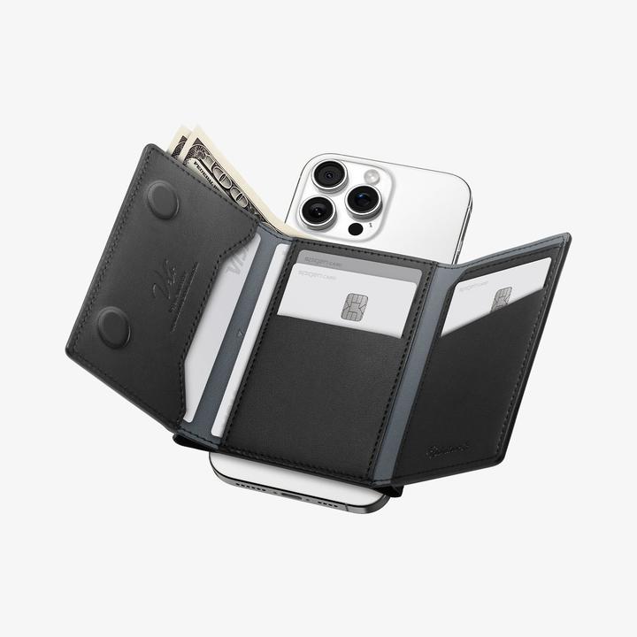 Actual product image Spigen Valentinus S (MagFit) MagSafe Card Holder Black