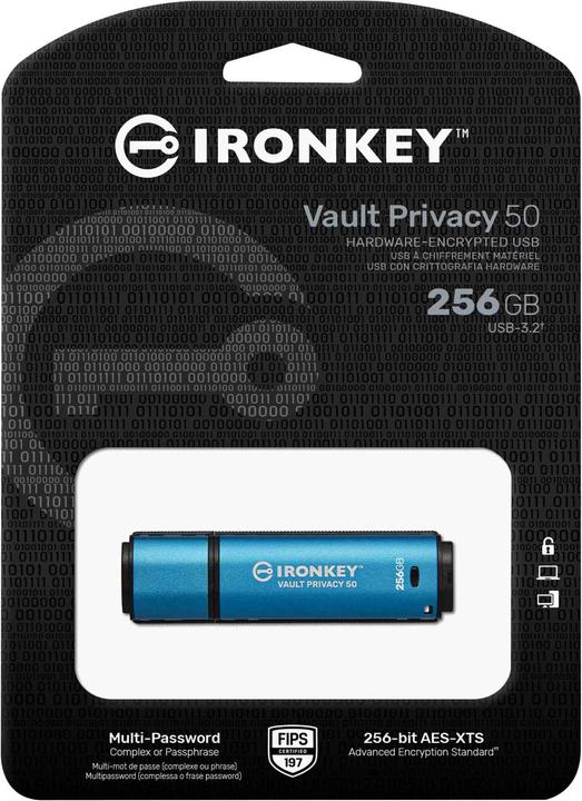 Produktbild Kingston IronKey Vault Privacy 50 (256 GB, USB-A)