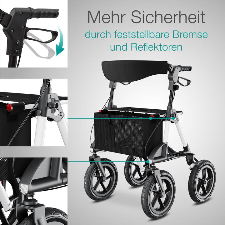 Image du produit Aktivshop Rollator d'extérieur à pneus gonflables Confort