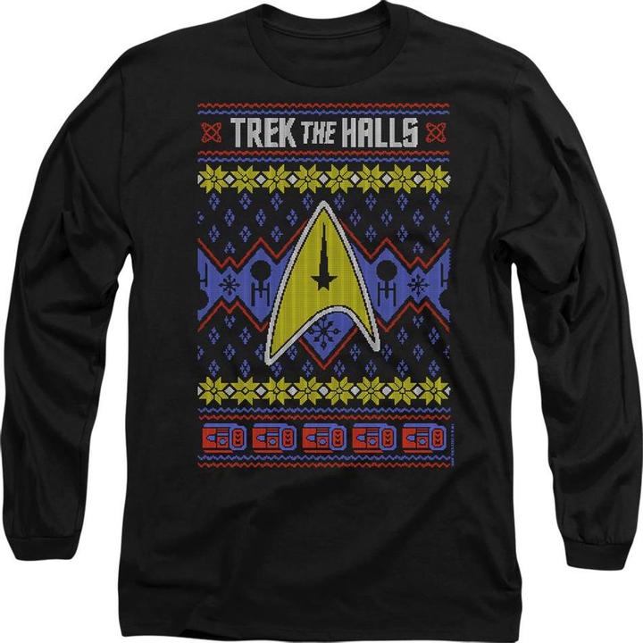Trek the Halls Ugly TShirt weihnachtliches Design (L)