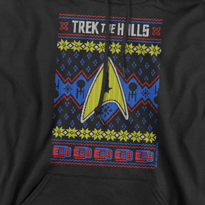 Immagine prodotto Trek the Halls Ugly Felpa con Cappuccio Natale Uomo (M)