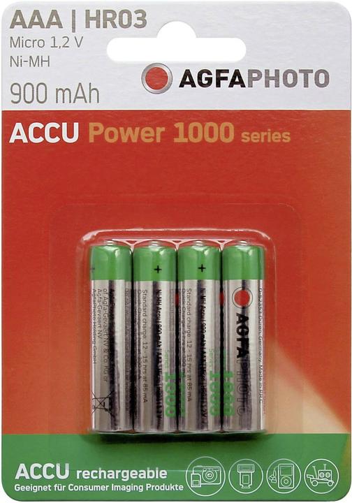 Actual product image AGFAPHOTO Accu HR03 900 mAh (4 pcs., AAA, 900 mAh)