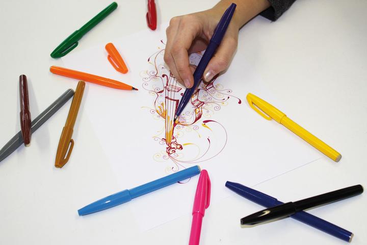 Image du produit Pentel Stylo en fibre Stylo de signalisation (Jaune, 1.10 x)