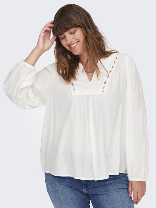Produktbild Only Normal geschnitten V-Ausschnitt Elastische Bündchen Puffärmel Top Top (42)