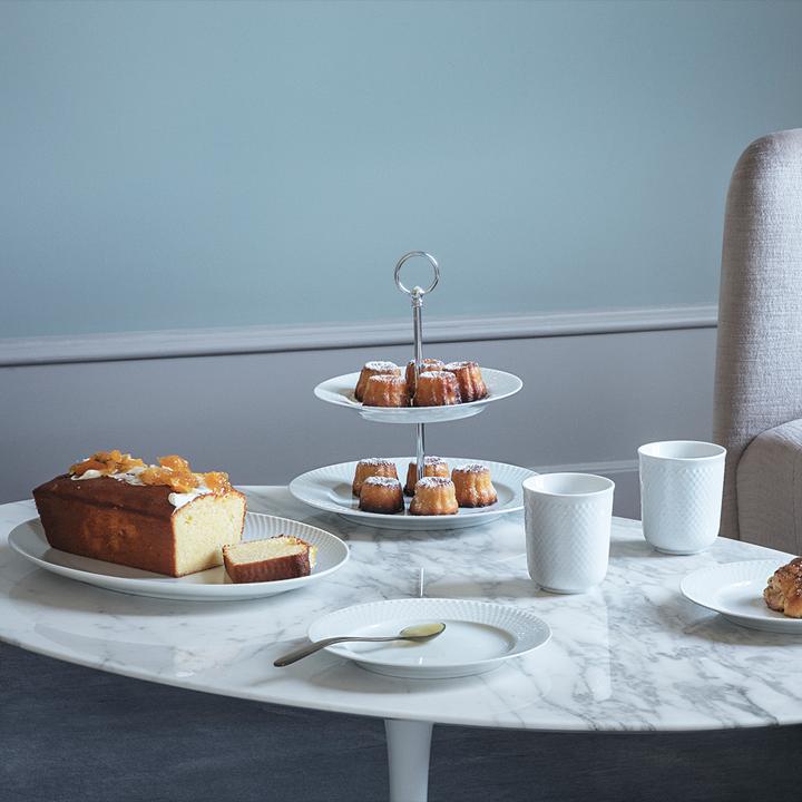 Produktbild Lyngby Rhombe Serving Tray 35 x 26,5 cm​ - White (201205) (1 x, 21 cm)