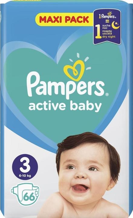 Produktbild Pampers Active Baby (Gr. 4, Tragepack, 66 Stück)