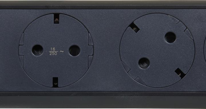 Image du produit Legrand Multiprise pivotante 4x prise, 3m de câble noir 694537 (4 x, CEE7, 3 m)