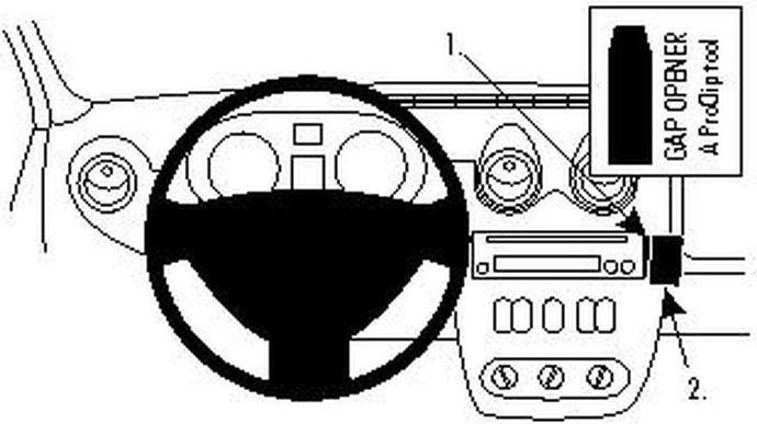 Actual product image Brodit 854399 Car mount Dacia Duster 10-13
