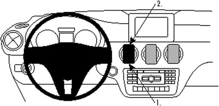 Actual product image Brodit 854813 ProClip Mercedes Benz A-Class 13-18