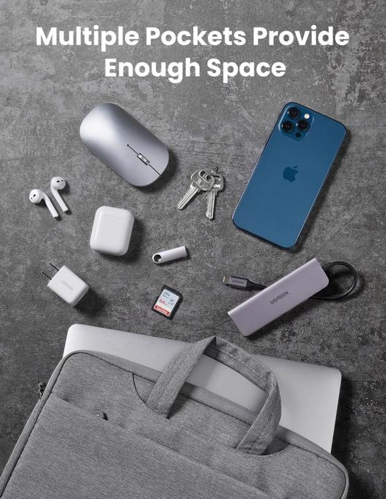 Image du produit Ugreen LP437 Sacoche pour ordinateur portable jusqu'à 15.9 pouces - Gris (15.90", Apple)
