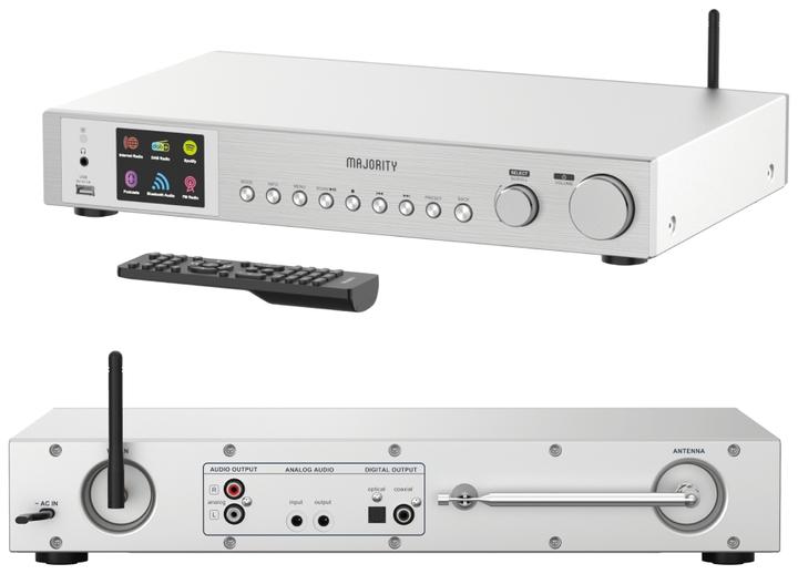Actual product image Majority Fitzwilliam 3 Silver (Web radio, DAB+, FM, Bluetooth, Wi-Fi)