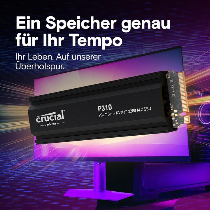 Productafbeelding Crucial P310 mit Heatsink (2000 GB, M.2 2280)