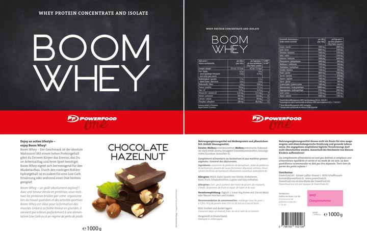 Image du produit PowerFood One Boom Whey (Chocolate Hazelnut, 1 pcs, 1000 g)