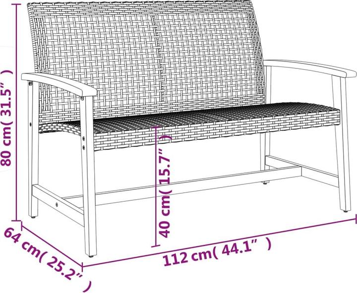 Produktbild VidaXL Garten-Lounge-Set