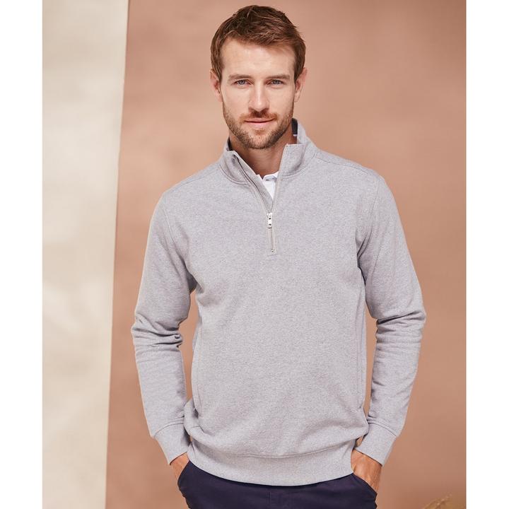 Produktbild Henbury Sweatshirt mit kurzem Reissverschluss (XXL)