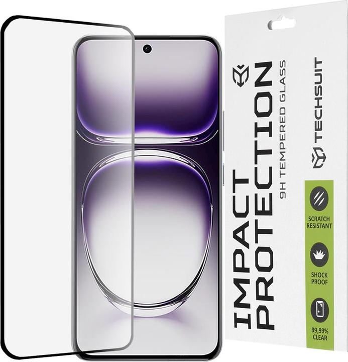 Produktbild Techsuit - 111D Full Cover / Full Glue Glass / 3D Curved Screen - Oppo Reno12 - Black (1 Stück, Oppo Reno12)