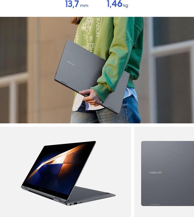 Immagine prodotto Samsung Galaxy Book4 360 (15.60", Intel Core 5 120U, 16 GB, 256 GB, DE)