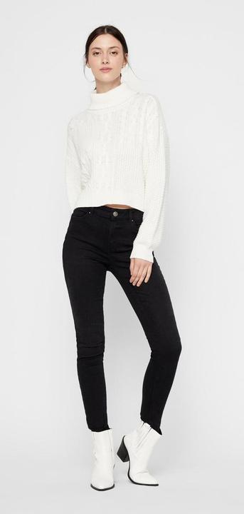 Actual product image Pieces Short turtleneck knit sweater (L)