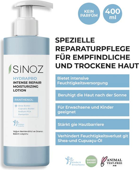 Immagine prodotto Sinoz Hydrapro Feuchtigkeitslotion 400ml (Latte corpo, 400 ml)