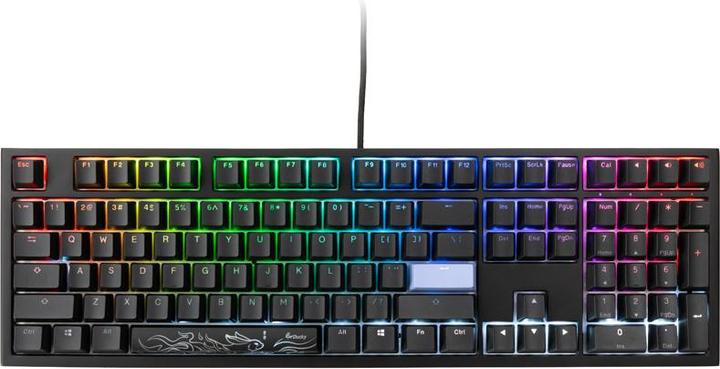 Actual product image Ducky Shine 7 PBT Gaming Keyboard, MX-Silent Red, RGB LED - blackout (US) (US, Cable)