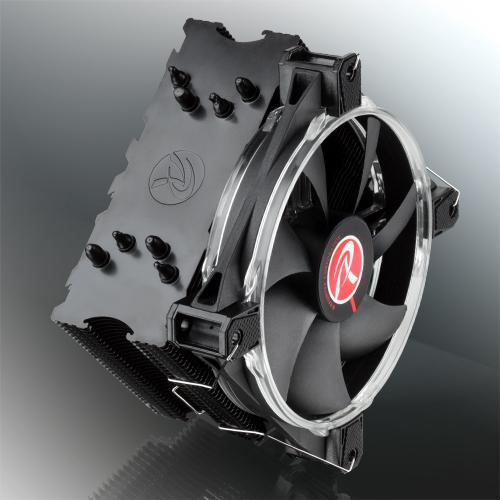 Actual product image Raijintek Leto CPU Cooler, black, RGB LED (155 mm)