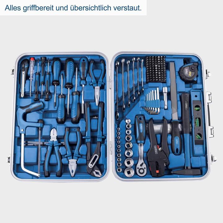Produktbild Scheppach 173-teiliges Werkzeugkoffer-Set TB173 für Haushalt und Werkstatt (173 Teile)