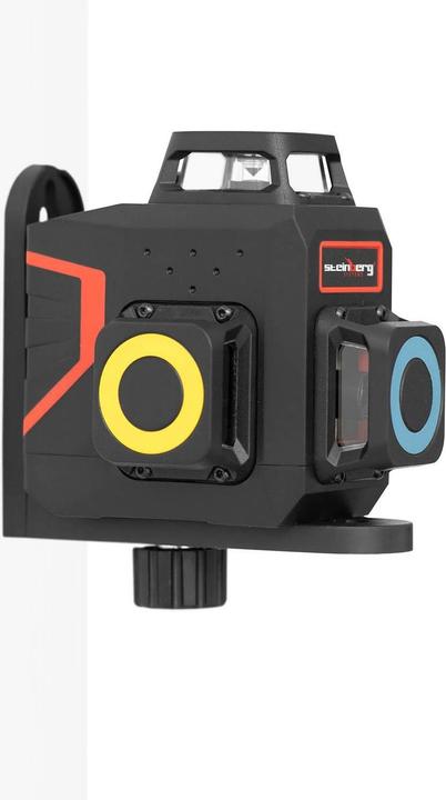Actual product image Steinberg 360°-Cross line laser with carrying bag - green - 15-30 m - self-leveling - mini tripod - remote